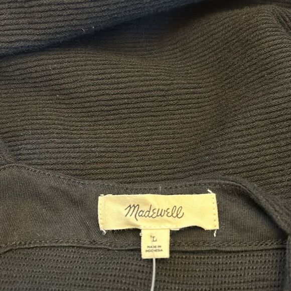 Madewell black shoulder tie tank top Size L New - Picture 8 of 9